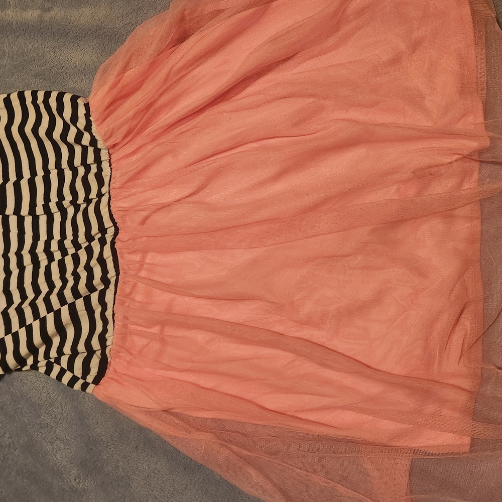 Black and White Bubble Mini Skirt with Smocked Ruffles